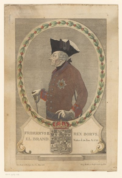 Portrett av Fredrik den store av Georg Mathäus Probst
