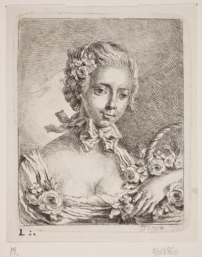 En blomsterjente av Georg Mathias Fuchs