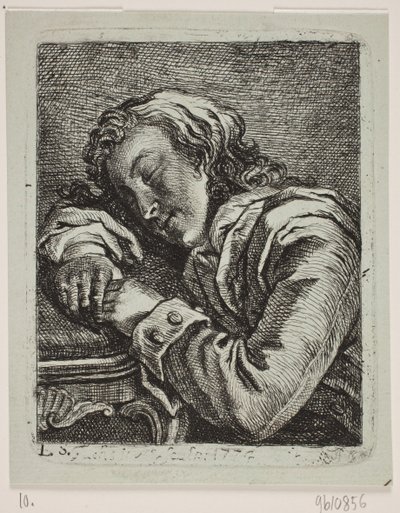 En sovende mann av Georg Mathias Fuchs