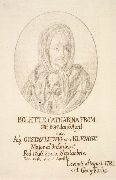 Portrett av Bolette Catharina From av Georg Mathias Fuchs