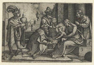Tilbedelse av kongene Life of Christ (serietittel) av Georg Pencz