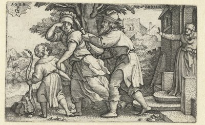 Abraham utviser Hagar og Ismael Historien om Abraham (serietittel) av Georg Pencz