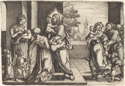 Kristus omgitt av barn av Georg Pencz