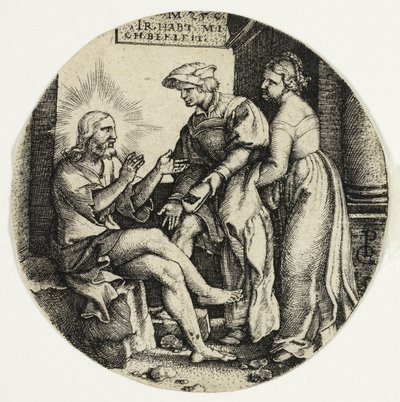 Clothing the Naked, fra The Seven Acts of Mercy av Georg Pencz