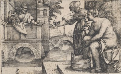 David og Batseba. av Georg Pencz