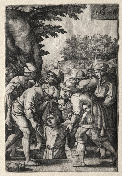 Joseph senket ned i en brønn av Georg Pencz