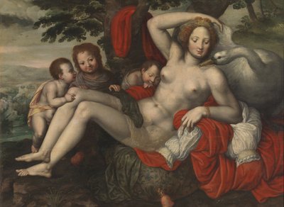Leda og svanen, midten av 1500-tallet av Georg Pencz