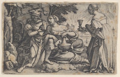 Lot og hans døtre. av Georg Pencz