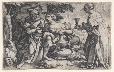 Lot og hans døtre. av Georg Pencz