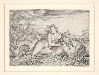 Jomfru bortført av sjømonster av Georg Pencz