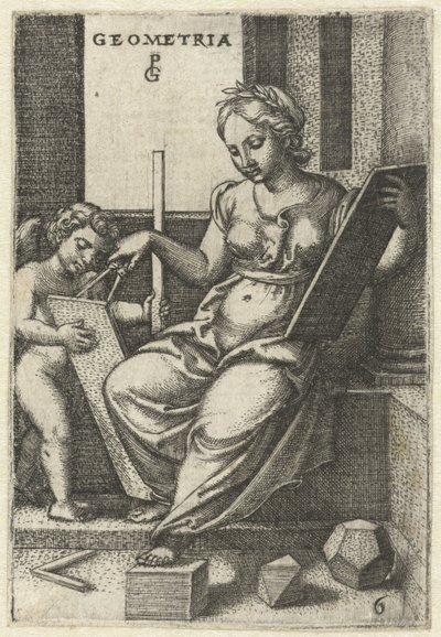 Geometri Geometri (tittel på objekt) Seven Liberal Arts (serietittel) av Georg Pencz