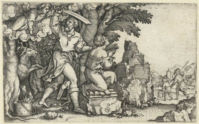 Offer av Abraham fra Isak Historien om Abraham (serietittel) av Georg Pencz