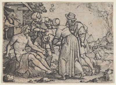 Forfølgelsen av Job. av Georg Pencz