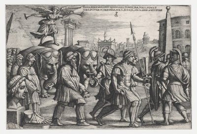 The Triumph of Fame on Chastity, fra The Triumphs of Petrarch. av Georg Pencz