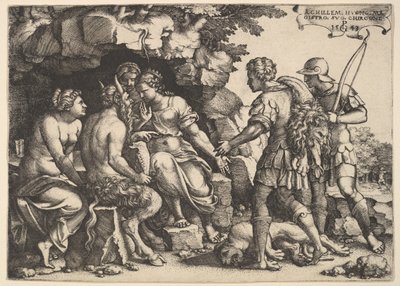 Thetis og Chiron, 1543. av Georg Pencz