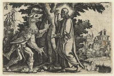 Kristi fristelse av djevelen Life of Christ (serietittel) av Georg Pencz