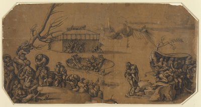 Flommen av Georg Pencz after Michelangelo