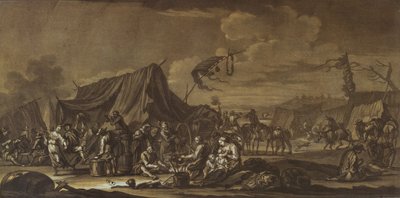 Hærens leir, 1694 av Georg Philipp I Rugendas
