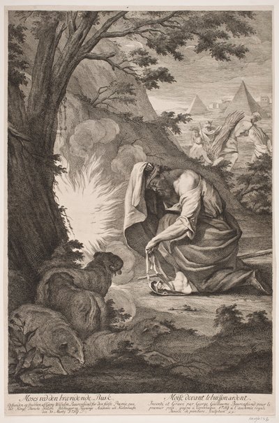 Moses ved den brennende busken av Georg Vilhelm Baurenfeind