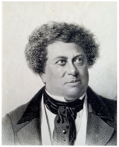Portrett av forfatteren Alexandre Dumas, 1800-tallet av Georg Wilhelm Timm