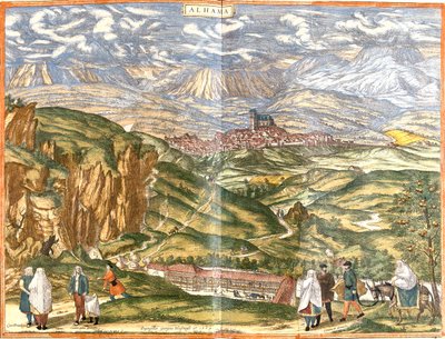 Alhama de Granada, Spanien von Georg and Hogenberg Franz (1535-90) Braun