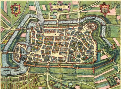 Edinburgh, Schottland von Georg and Hogenberg Franz (1535-90) Braun