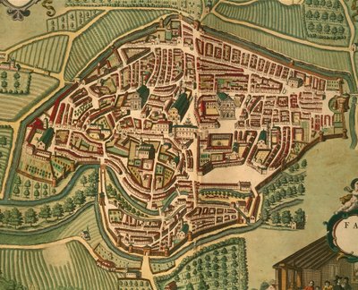 Fabriano fra Cities of the World av Georg Braun av Georg Braun and Hogenberg Franz