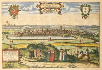 Gdansk fra World Cities av Georg Braun av Georg Braun and Hogenberg Franz
