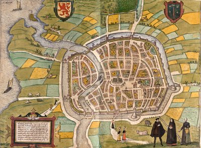 Haarlem, Nederland av Georg and Hogenberg Franz (1535-90) Braun