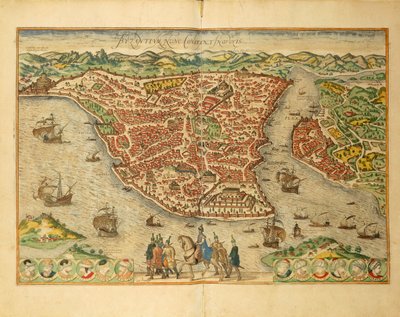 Istanbul fra verdensbyene av Georg Braun av Georg Braun and Hogenberg Franz