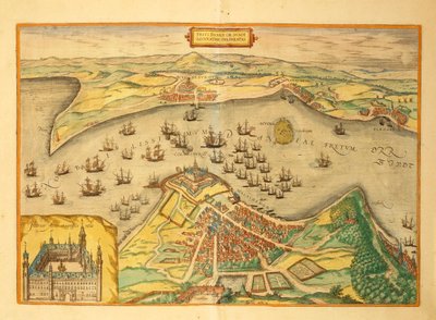 Kronborg fra Cities of the World av Georg Braun av Georg Braun and Hogenberg Franz