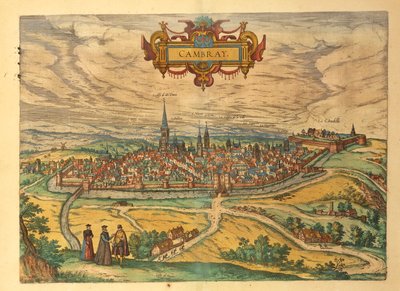 Kart over Cambrai fra Cities of the World av Georg Braun av Georg Braun and Hogenberg Franz