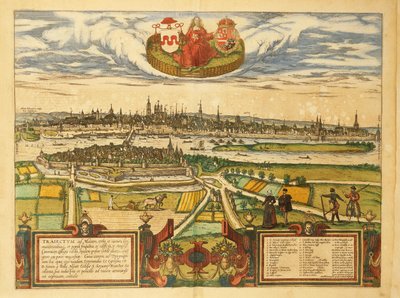 Kart over Maastricht fra Cities of the World av Georg Braun av Georg Braun and Hogenberg Franz