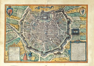 Milan fra Cities of the World av Georg Braun av Georg Braun and Hogenberg Franz