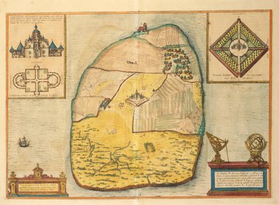 Uranienborg fra Cities of the World av Georg Braun av Georg Braun and Hogenberg Franz