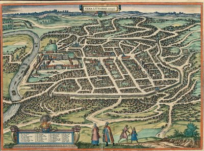 Vilnius, Vilna, Litauen von Georg and Hogenberg Franz (1535-90) Braun