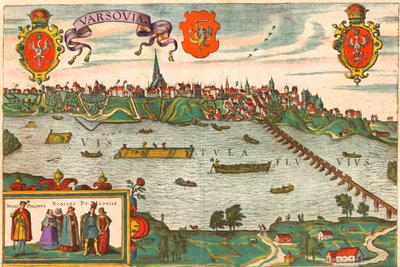 Warszawa, Polen av Georg and Hogenberg Franz (1535-90) Braun