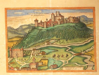 Zaros, Kreta fra verdens byer av Georg Braun av Georg Braun and Hogenberg Franz