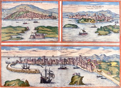 Šibenik, Poreč, Methoni, Kroatien, Griechenland von Georg and Hogenberg Franz (1535-90) Braun