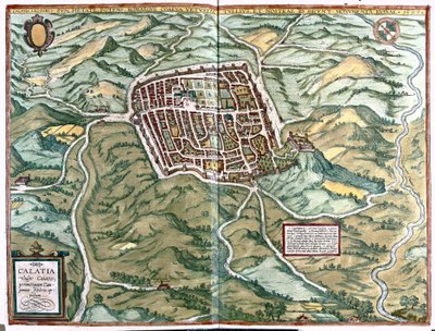 Caiazzo (provinsen Caserta), Italia av Georg Braun and Hogenberg Franz