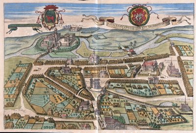 Lowicz, Polen (gravering av Georg Braun and Hogenberg Franz