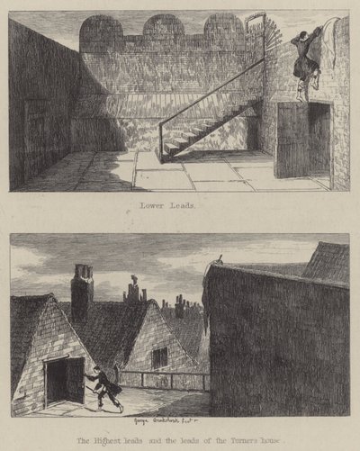 Illustrasjon for Jack Sheppard (gravering) av George (after) Cruikshank