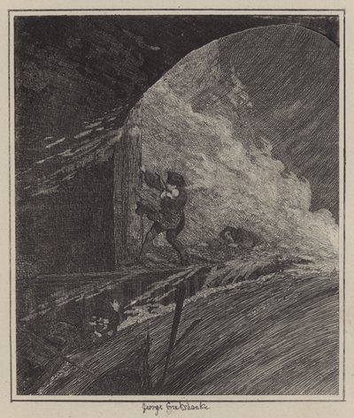 Illustrasjon for Jack Sheppard (gravering) av George (after) Cruikshank