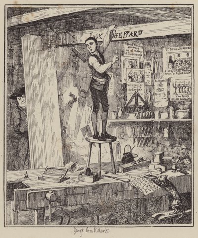 Illustrasjon for Jack Sheppard (gravering) av George (after) Cruikshank