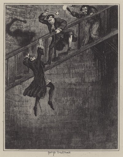 Illustrasjon for Jack Sheppard (gravering) av George (after) Cruikshank