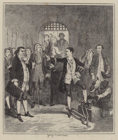 Illustrasjon for Jack Sheppard (gravering) av George (after) Cruikshank