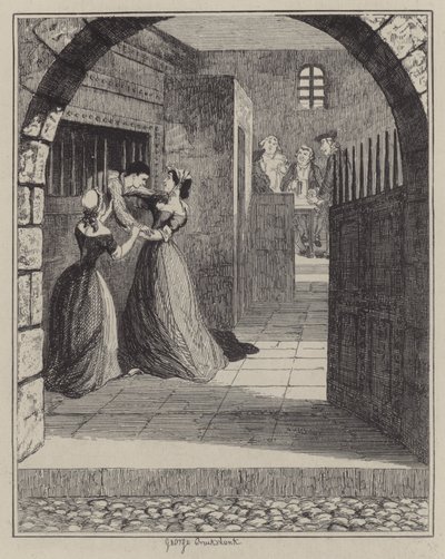 Illustrasjon for Jack Sheppard (gravering) av George (after) Cruikshank