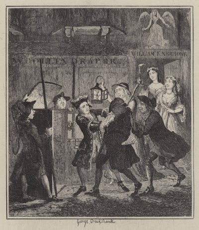 Illustrasjon for Jack Sheppard (gravering) av George (after) Cruikshank