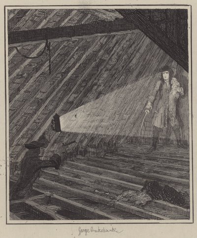 Illustrasjon for Jack Sheppard (gravering) av George (after) Cruikshank