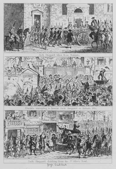 Illustrasjon for Jack Sheppard (gravering) av George (after) Cruikshank